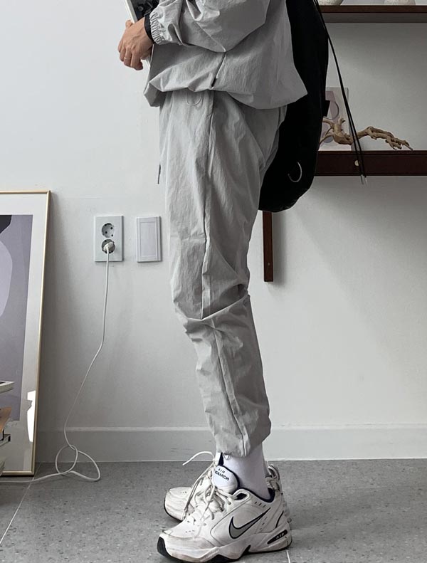 Drop-fit NETS Anorack Pants (Grey)