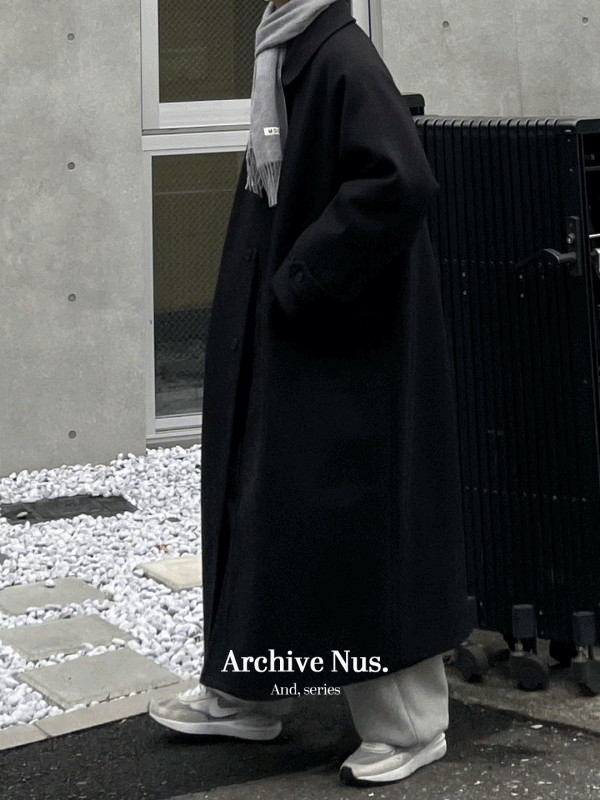 Nus.  Archive  S-Wool Coat (울60)[BLACK]