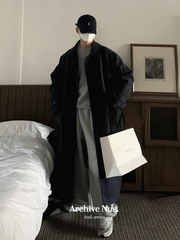 Nus.  Archive S-Wool Coat (울60)[NAVY]