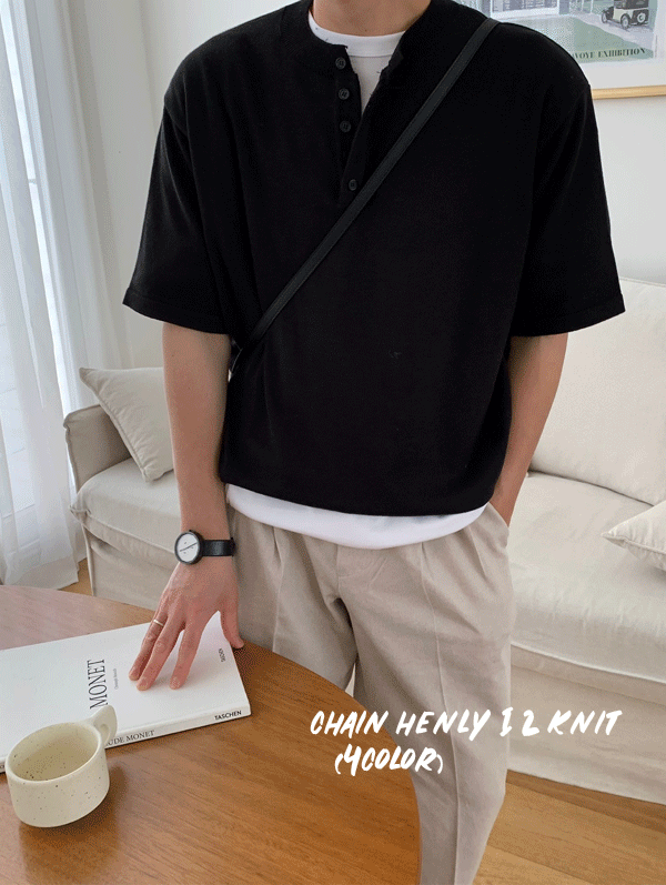Chent Henly 1/2 knit (4color)