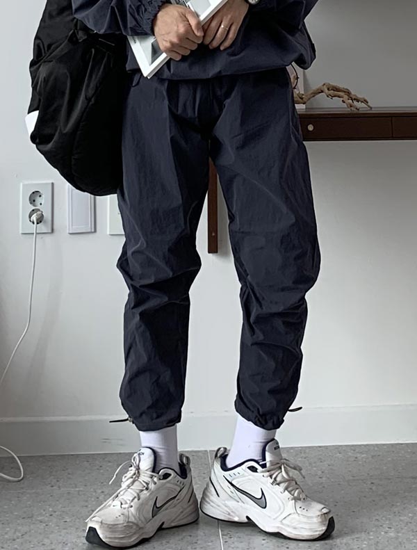 Drop-fit NETS Anorack Pants (Navy)
