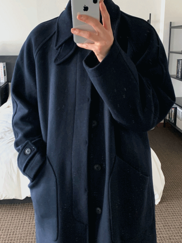MAIN Wool Mac Coat(네이비,블랙 울 70%)