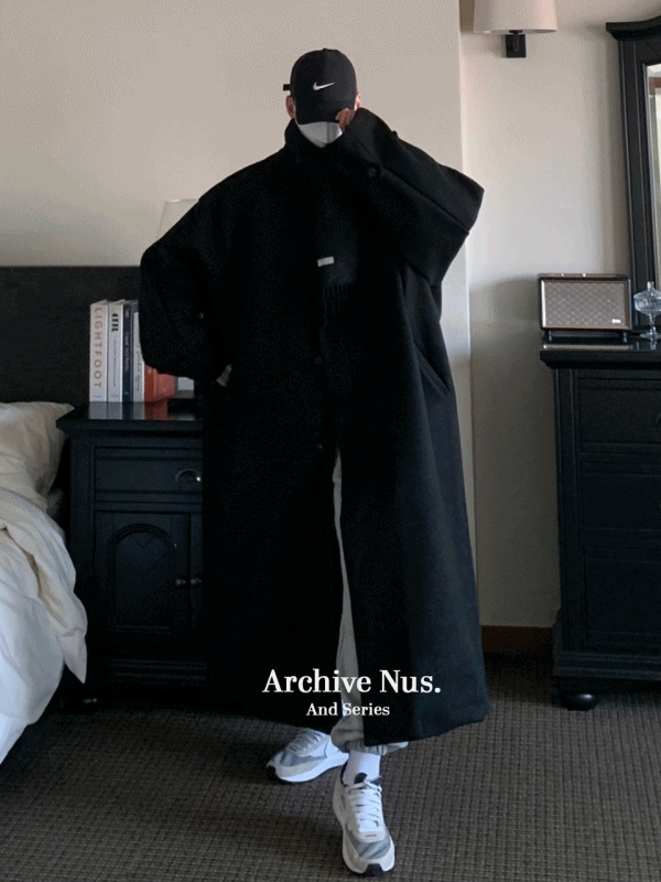 Nus. Wool Black Coat(블랙)(주문폭주)
